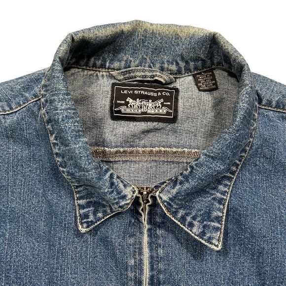 Vintage Levi’s Denim Part Trucker Jean Jacket Full Zip - Picture 3 of 4